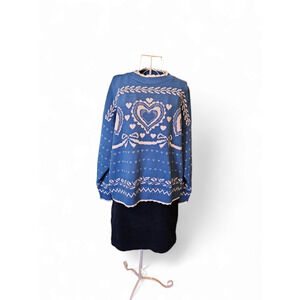 Vintage Liz Baker Sweetheart Knit Sweater